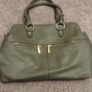 Charming Charlie Olive green satchel